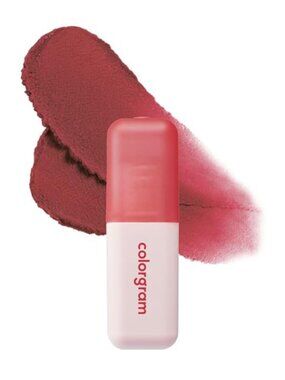 NIB COLORGRAM NUDE BLUR TINT 05 VINTAGE RED Lip Tint & Natural Cheek Blush
